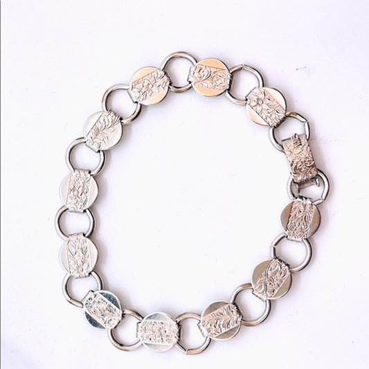 Sarah Coventry Silvertone Vintage Chain Link Bracelet