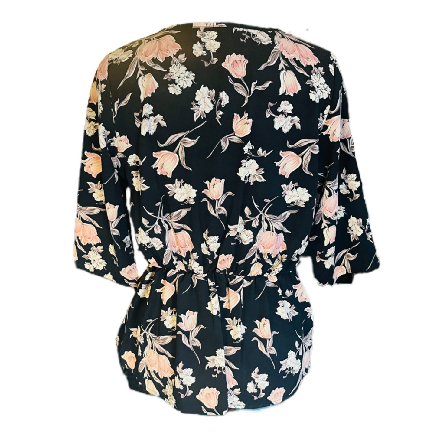 Sienna Sky Floral Wrap Top Size Medium