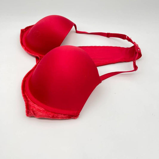 Victorias Secret Bright Red Very Sexy Push Up Bra 32D