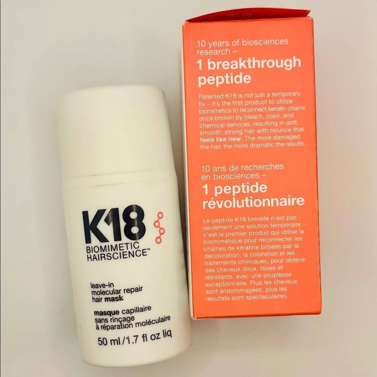 1.7 oz. (50 ml) K18 Leave-in Molecular Repair Hair Mask