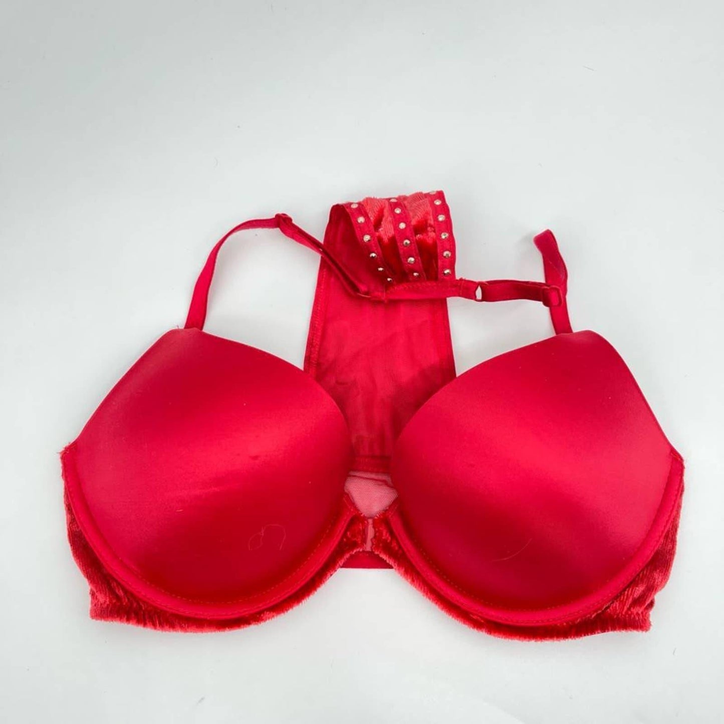 Victorias Secret Bright Red Very Sexy Push Up Bra 32D